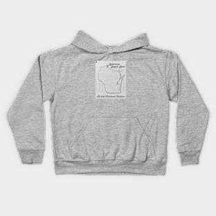 Wisconsin Supper Club Map Kids Hoodie